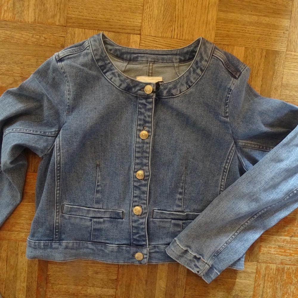 NWT OAT CROPPED JEAN JACKET